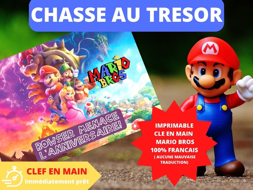 Super Mario Anniversaire Fête Invitation Modèle de
