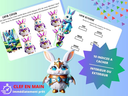 Chasse au trésor Chevaliers Lapins pour PÂQUES - Fete pour enfant