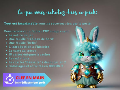 Chasse au trésor Chevaliers Lapins pour PÂQUES - Fete pour enfant